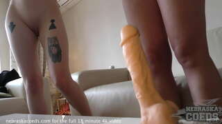 Hazing pollets provant diferents vibradors per veure com de gran és massa gran