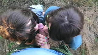 Зьменіцца на адкрытым паветры, Сперма ў рот, &amp; # 1057; эм Пацалункі-Я &amp;#039; дзялю свайго Мужа са сваёй зводнай сястрой, смакчу член мужа &amp;#039; s - ад першай асобы 3-х зводных сясцёр Бі Джэй Мур