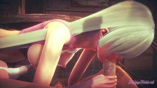 Нанацу но Тайзай Хентай - Елізабет смокче і проникається